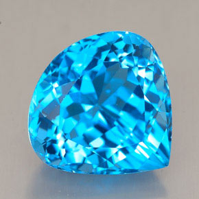 Topazio naturale blu da 12,17 ct, taglio a pera, VVS
