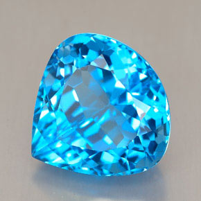 Topazio naturale blu da 12,17 ct, taglio a pera, VVS