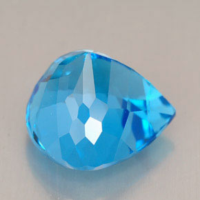 Topazio naturale blu da 12,17 ct, taglio a pera, VVS