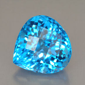 Topazio naturale blu da 12,38 ct, taglio a pera, VVS