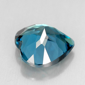 Topazio naturale blu da 4,14 ct, a forma di cuore, IF
