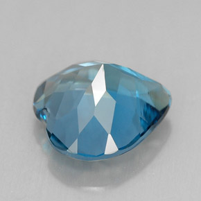 Topazio naturale blu da 3,70 ct, a forma di cuore, VVS