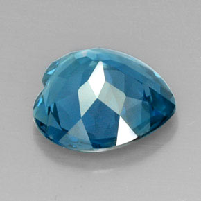 Topazio naturale blu da 8,02 ct, a forma di cuore, VVS