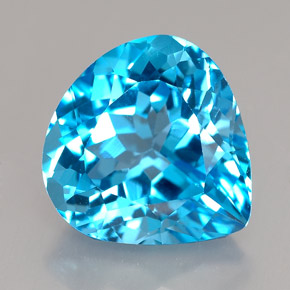 Topazio naturale blu da 7,44 ct, taglio a pera, IF