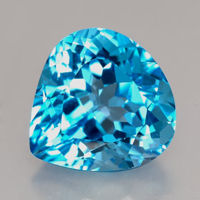 Topazio naturale blu da 7,44 ct, taglio a pera, IF