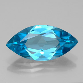 Topazio naturale blu da 5,68 ct, marchesa, VVS-VS
