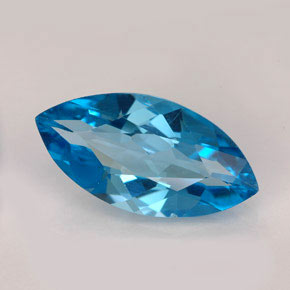 Topazio naturale blu da 6,26 ct, marchesa, VVS