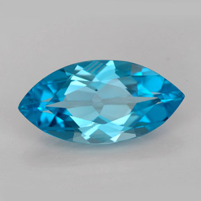 Topazio naturale blu da 6,31 ct, marchesa, IF
