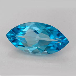 Topazio naturale blu da 6,31 ct, marchesa, IF