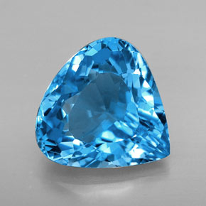 Topazio naturale blu da 7,50 ct, taglio a pera, VVS