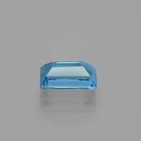 Topazio naturale blu da 1,96 ct, baguette, VVS-VS