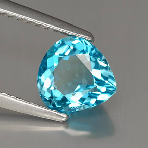 Topazio naturale blu da 1,54 ct, taglio a pera, VVS-VS
