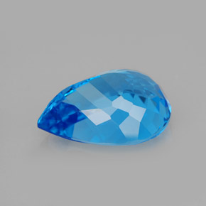 Topazio naturale blu da 9,62 ct, taglio a pera, VVS