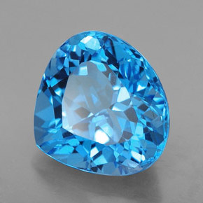 Topazio naturale blu da 8,71 ct, taglio a pera, VVS-VS
