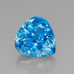 Topazio naturale blu da 8,09 ct, taglio a pera, VVS-VS