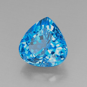 Topazio naturale blu da 8,09 ct, taglio a pera, VVS-VS