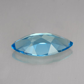 Topazio naturale blu da 6,83 ct, marchesa, VVS-VS