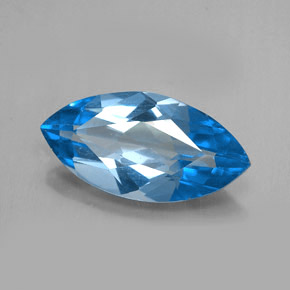 Topazio naturale blu da 6,35 ct, marchesa, VVS-VS