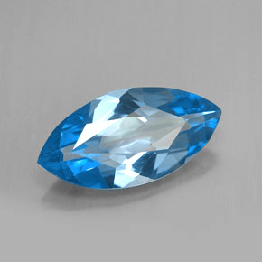 Topazio naturale blu da 6,35 ct, marchesa, VVS-VS