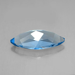 Topazio naturale blu da 6,35 ct, marchesa, VVS-VS