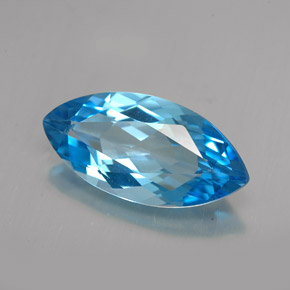 Topazio naturale blu da 6,75 ct, marchesa, VVS