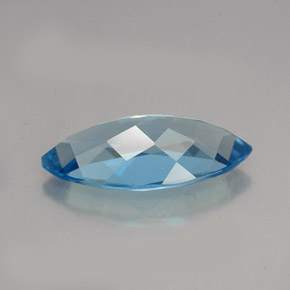 Topazio naturale blu da 6,75 ct, marchesa, VVS