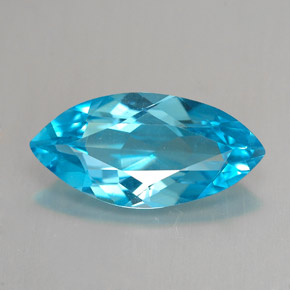 Topazio naturale blu da 6,08 ct, marchesa, VVS