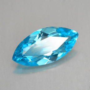 Topazio naturale blu da 6,08 ct, marchesa, VVS