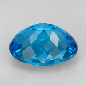 Topazio naturale blu da 9,80 ct, taglio ovale, VS