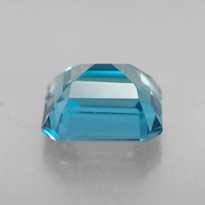 Topazio naturale blu da 1,94 ct, taglio smeraldo, VVS
