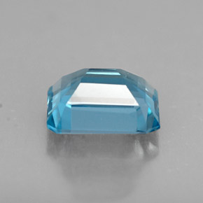 Topazio naturale blu da 1,69 ct, taglio smeraldo, VVS
