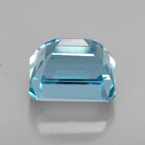 Topazio naturale blu da 2,62 ct, taglio smeraldo, VVS