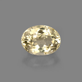 Topazio naturale giallo da 2,33 ct, taglio ovale, VVS