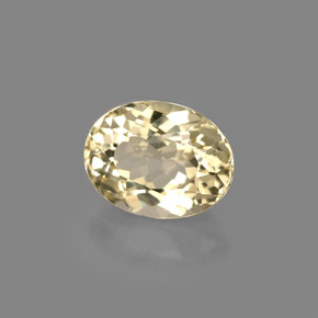 Topazio naturale giallo da 2,33 ct, taglio ovale, VVS