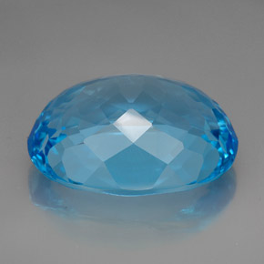 Topazio naturale blu da 165,50 ct, taglio ovale, IF
