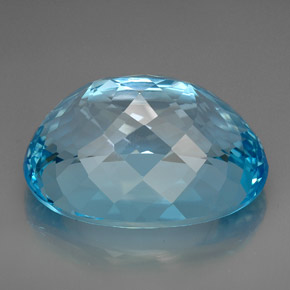 Topazio naturale blu da 230,00 ct, taglio ovale, VVS