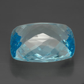 Topazio naturale blu da 185,00 ct, taglio a cuscino, IF