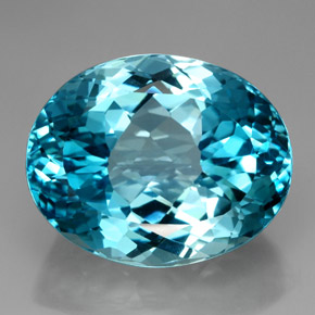 Topazio naturale blu da 164,50 ct, taglio ovale, VVS