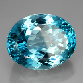 Topazio naturale blu da 164,50 ct, taglio ovale, VVS