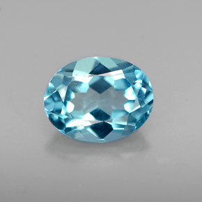 Topazio naturale blu da 1,81 ct, taglio ovale, VVS-VS