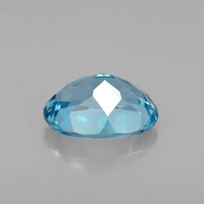 Topazio naturale blu da 1,81 ct, taglio ovale, VVS-VS