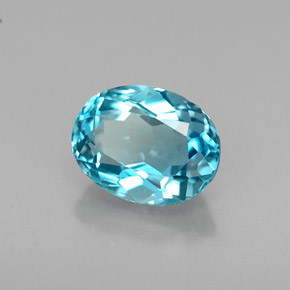 Topazio naturale blu da 1,81 ct, taglio ovale, VVS-VS