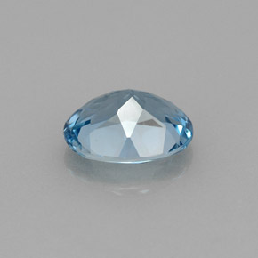Topazio naturale blu da 1,91 ct, taglio ovale, VVS
