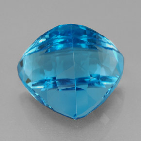 Topazio naturale blu da 9,40 ct, trillion, VVS