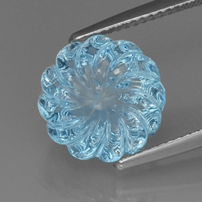 Topazio naturale blu da 8,90 ct, forma fantasia, trasparente