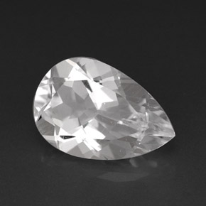 Topazio naturale bianco da 3,63 ct, taglio a pera, VVS-VS