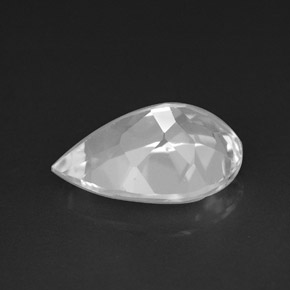 Topazio naturale bianco da 3,65 ct, taglio a pera, VVS-VS