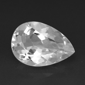 Topazio naturale bianco da 3,92 ct, taglio a pera, VVS-VS