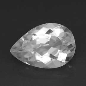 Topazio naturale bianco da 3,92 ct, taglio a pera, VVS-VS