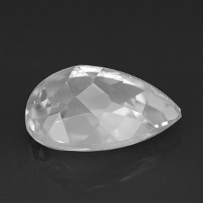 Topazio naturale bianco da 3,92 ct, taglio a pera, VVS-VS